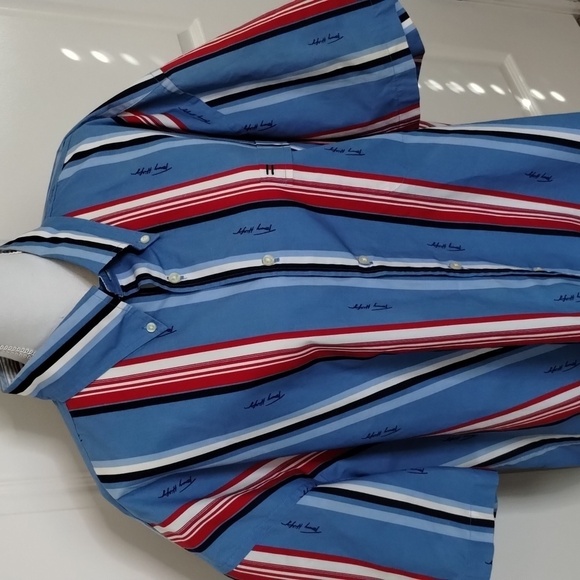 Tommy Hilfiger signature red/white/blue stripes button down size XXL top - Picture 2 of 11